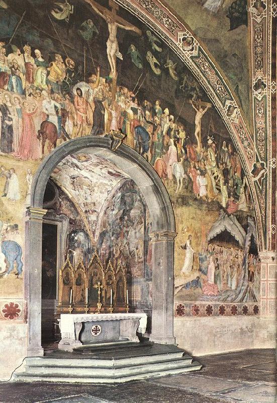 ANDREA DA FIRENZE Frescoes on the central wall